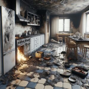 Kitchen Fire Disaster Aftermath