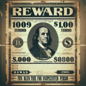 Reward poster with money