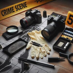 Crime scene investigation equipment.