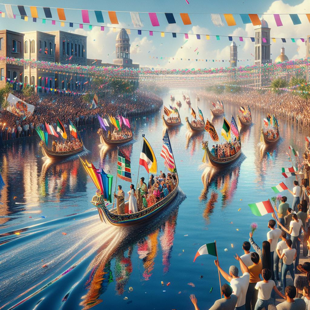 River parade celebration image.