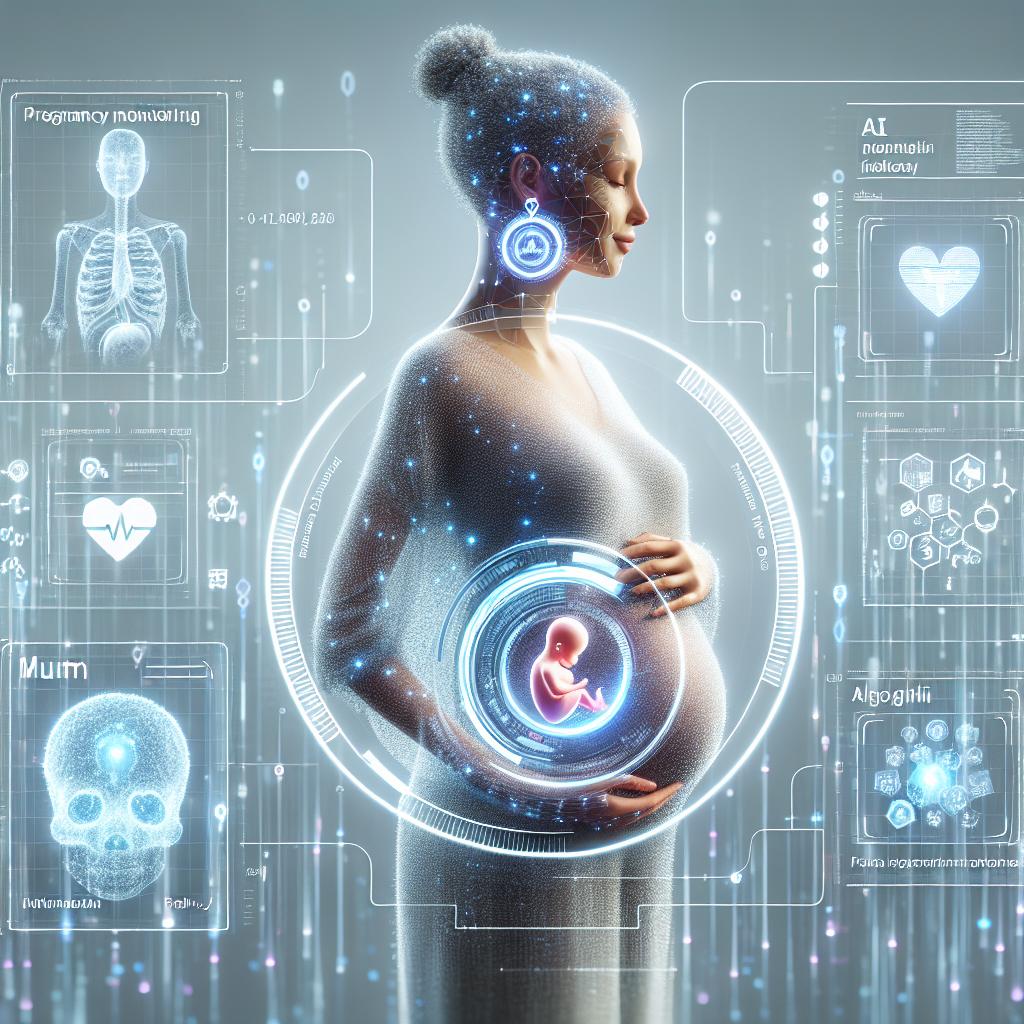 AI pregnancy monitoring concept.