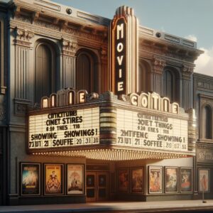 Alamo Drafthouse movie marquee.