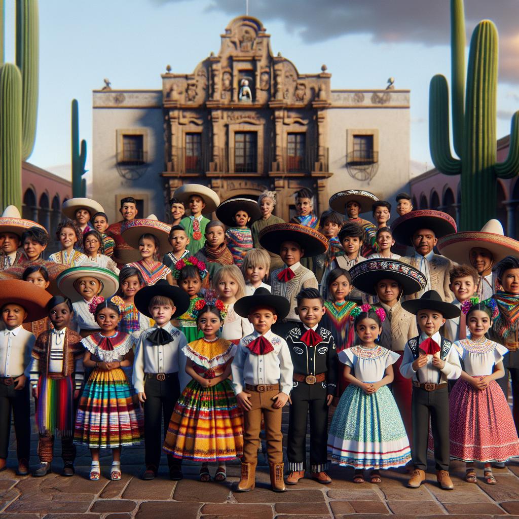 "Children in Mexican attire"