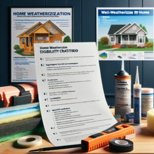 "Home weatherization eligibility criteria"