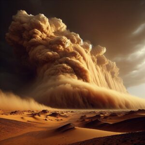 Saharan dust storm impact