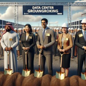 Data center groundbreaking celebration.