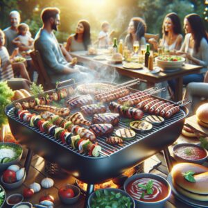 Barbecue grill feast concept.