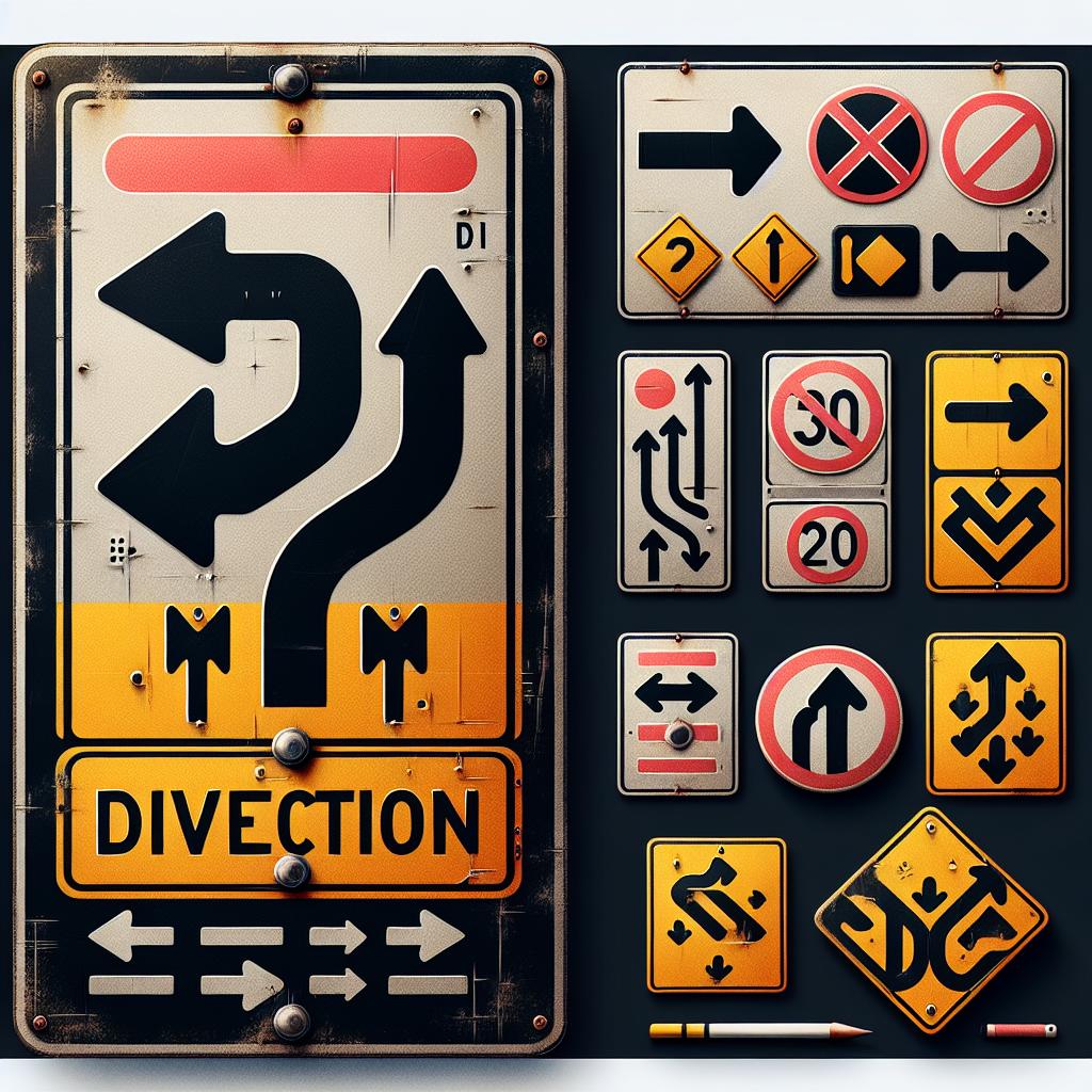 Traffic diversion signage design.