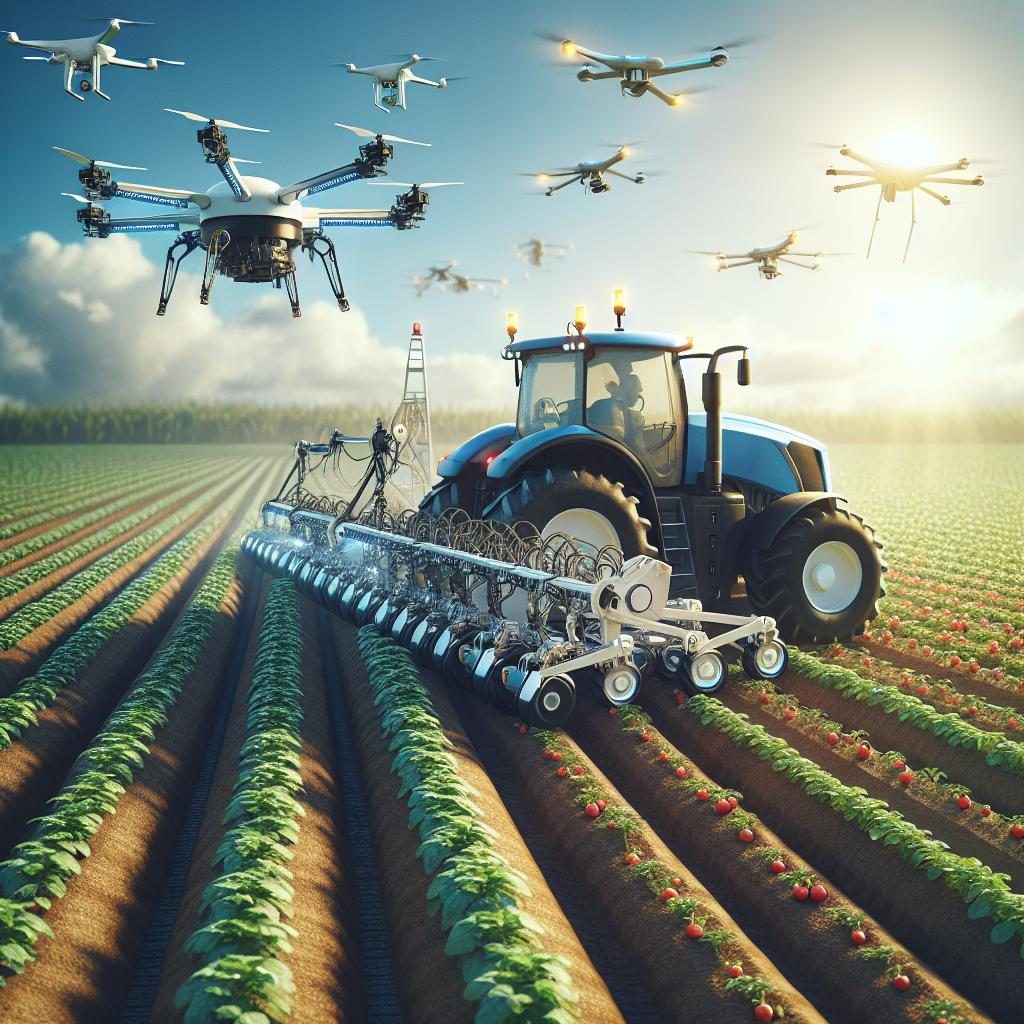 "Innovative robotic farming equipment"