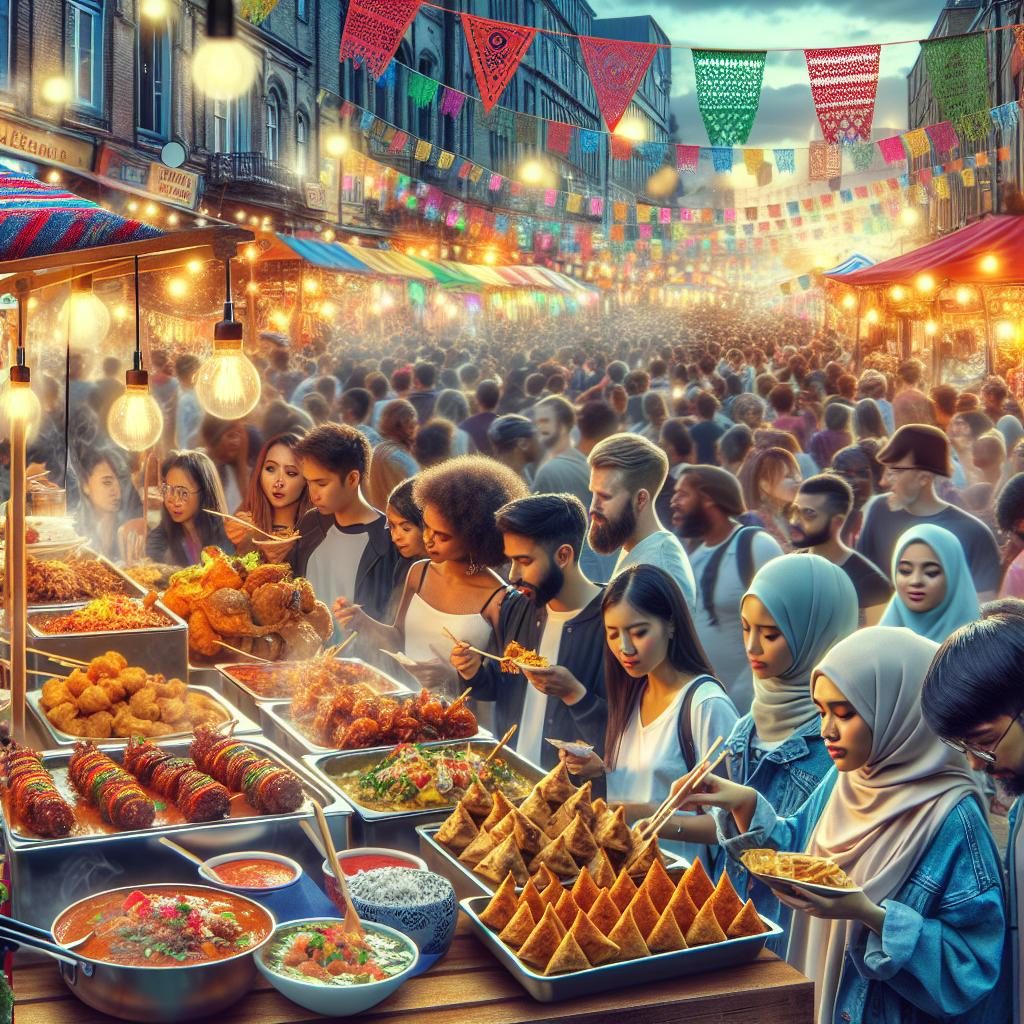 Festival street food feast.