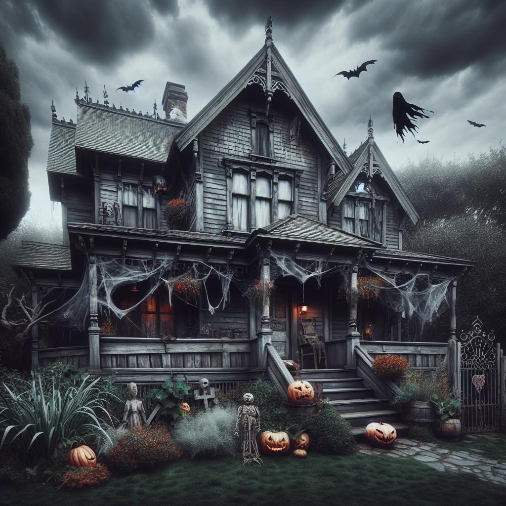 "Haunted house decorations"