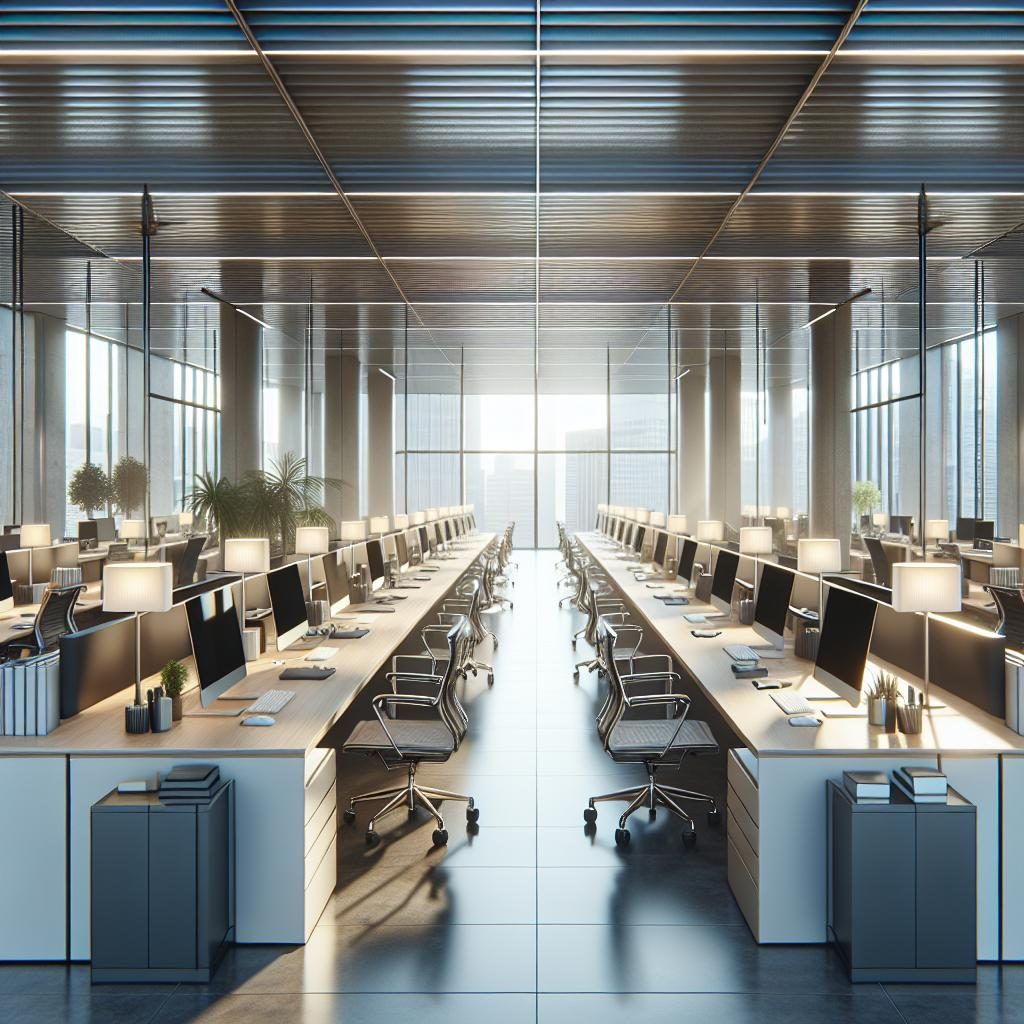 "Empty office desks concept"