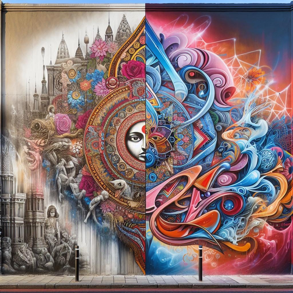 Mural vs Graffiti contrast.