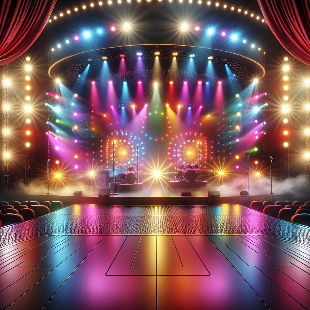 Colorful stage performance background