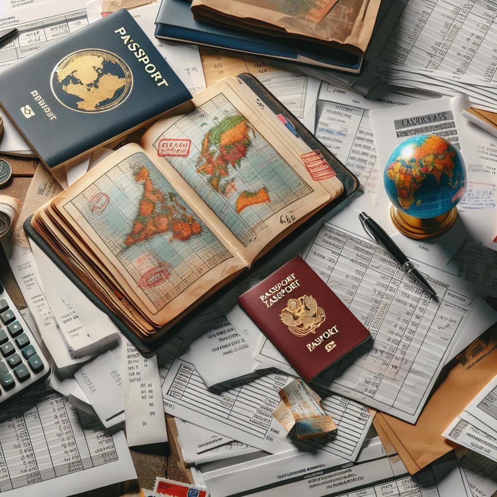 "Financial documents and travel"