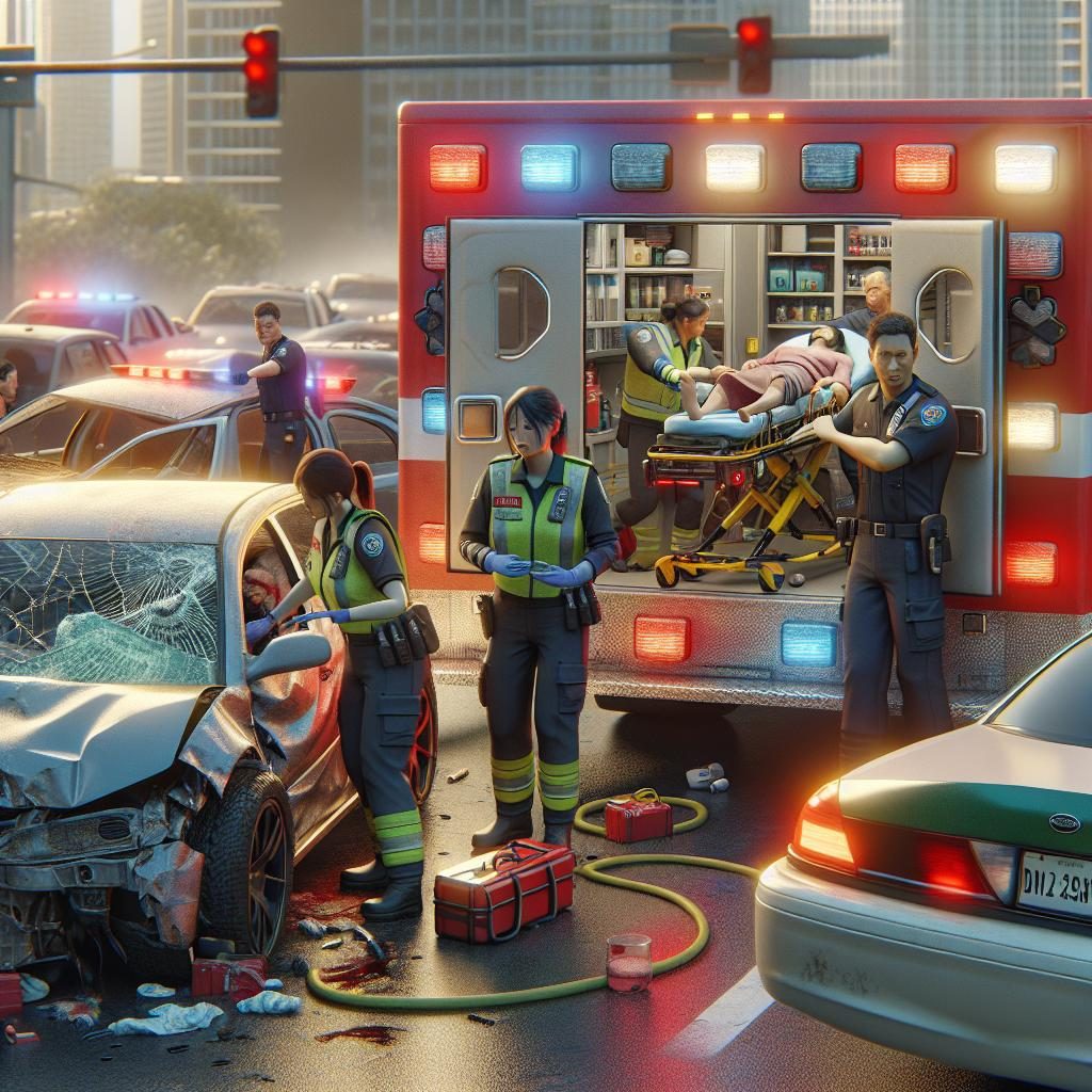 Medical emergency car accident.