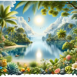 Tropical weather concept illustration.