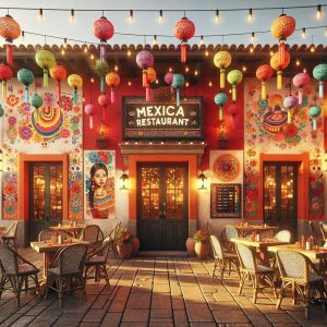 Colorful Mexican restaurant exterior