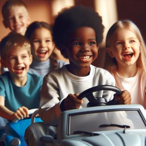 Kids Driving Car