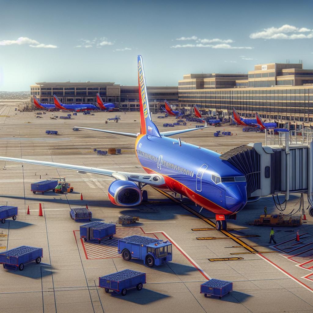 Southwest aircraft at airport