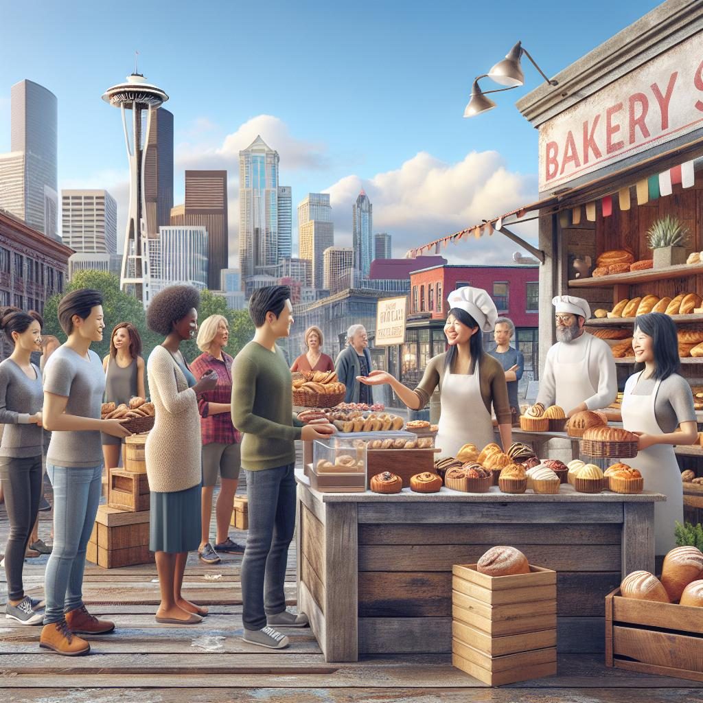 Seattle bakery pop-up scene.