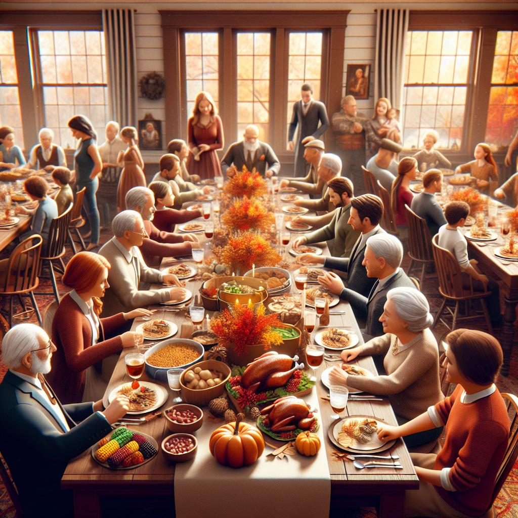 Thanksgiving Celebration Scene