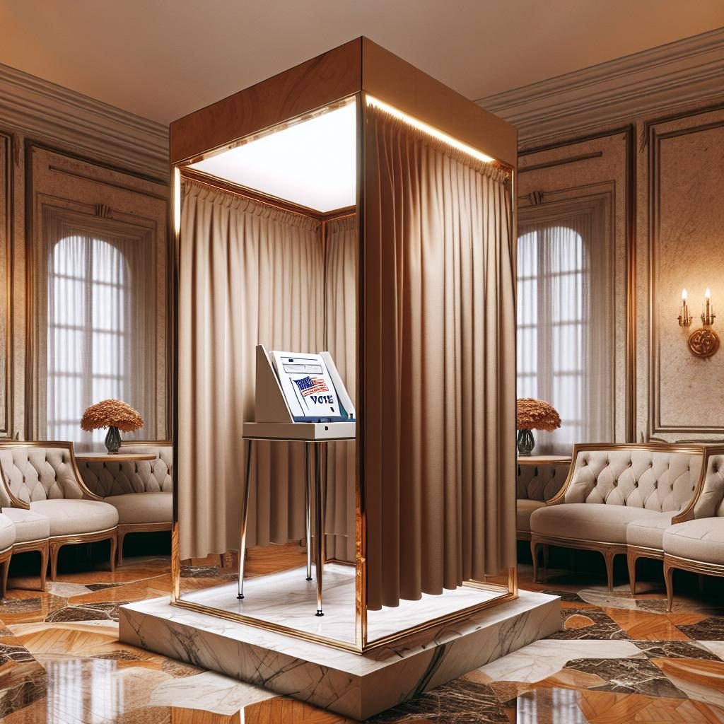 Luxury homes voting booth.