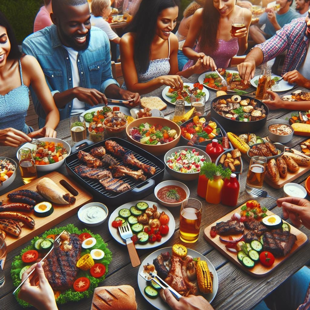 Barbecue Feast Table