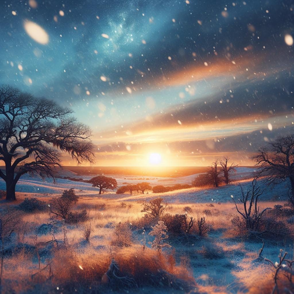 Texas winter landscapes concept.