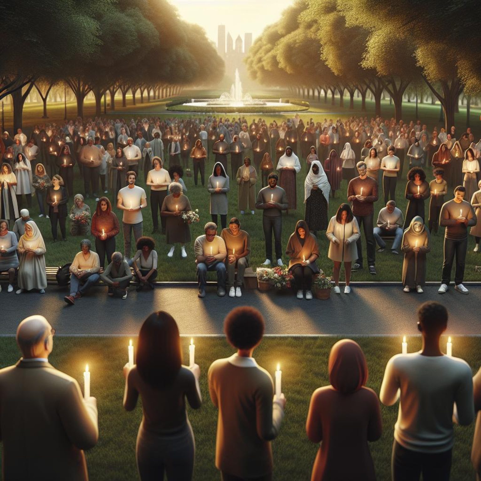 Community Vigil in Park