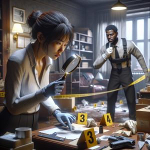 Crime scene investigation concept