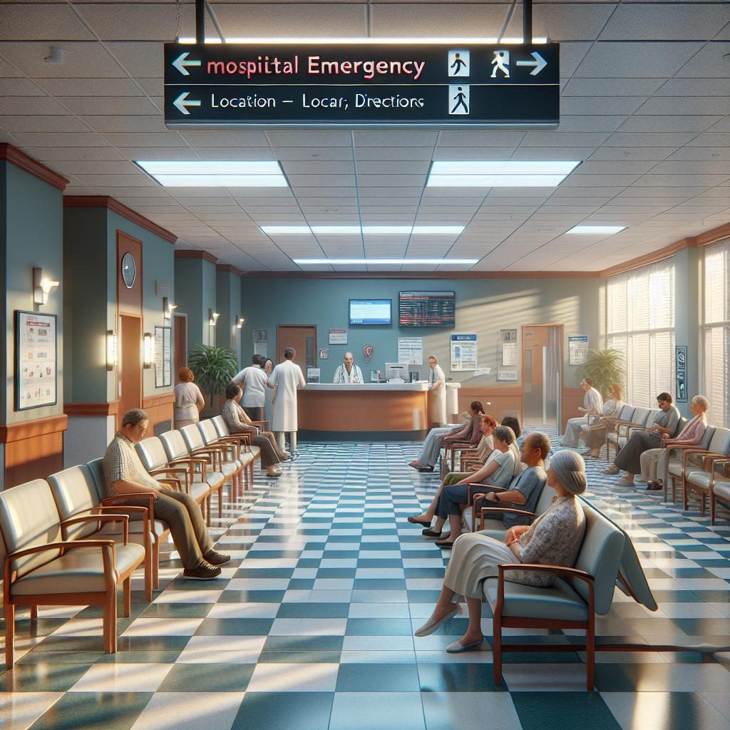 Hospital emergency waiting room.