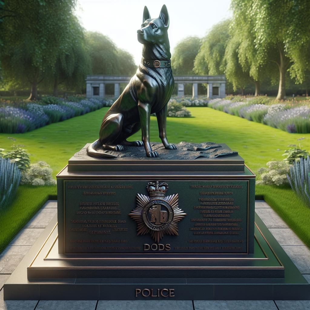 Police dog memorial tribute