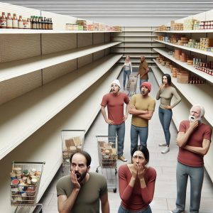 Empty grocery shelves