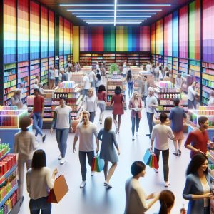 Colorful store interior