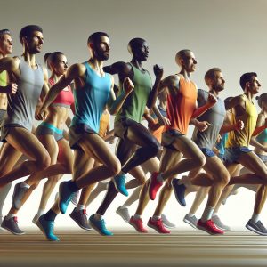 Diverse runners united together