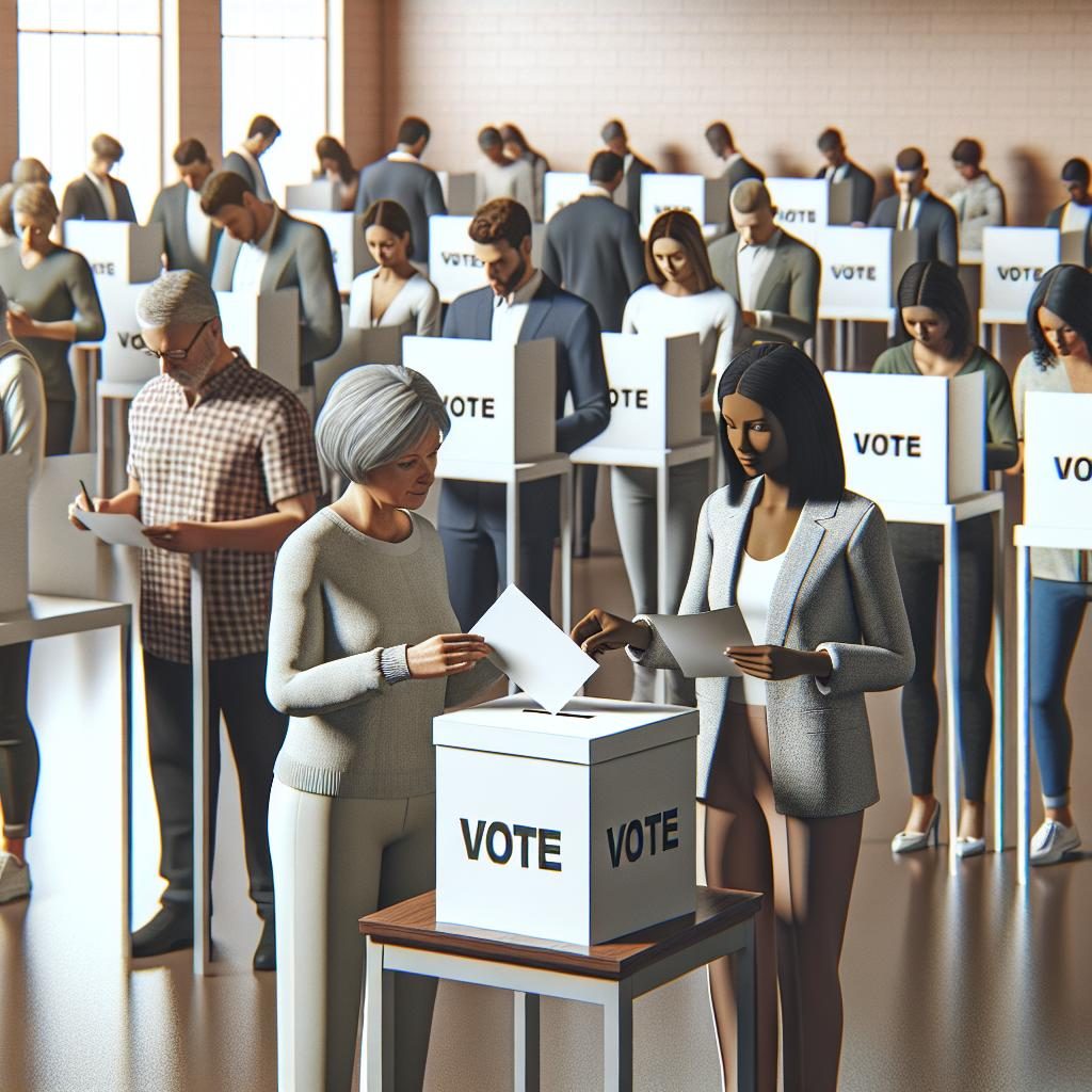 Voters casting ballots