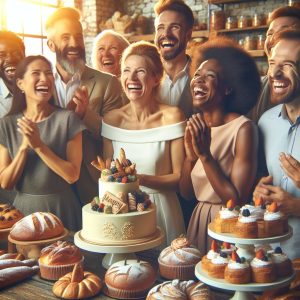 Colorful bakery celebration