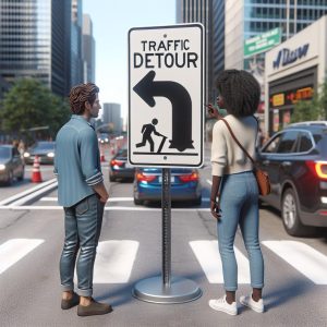 Traffic Detour Sign