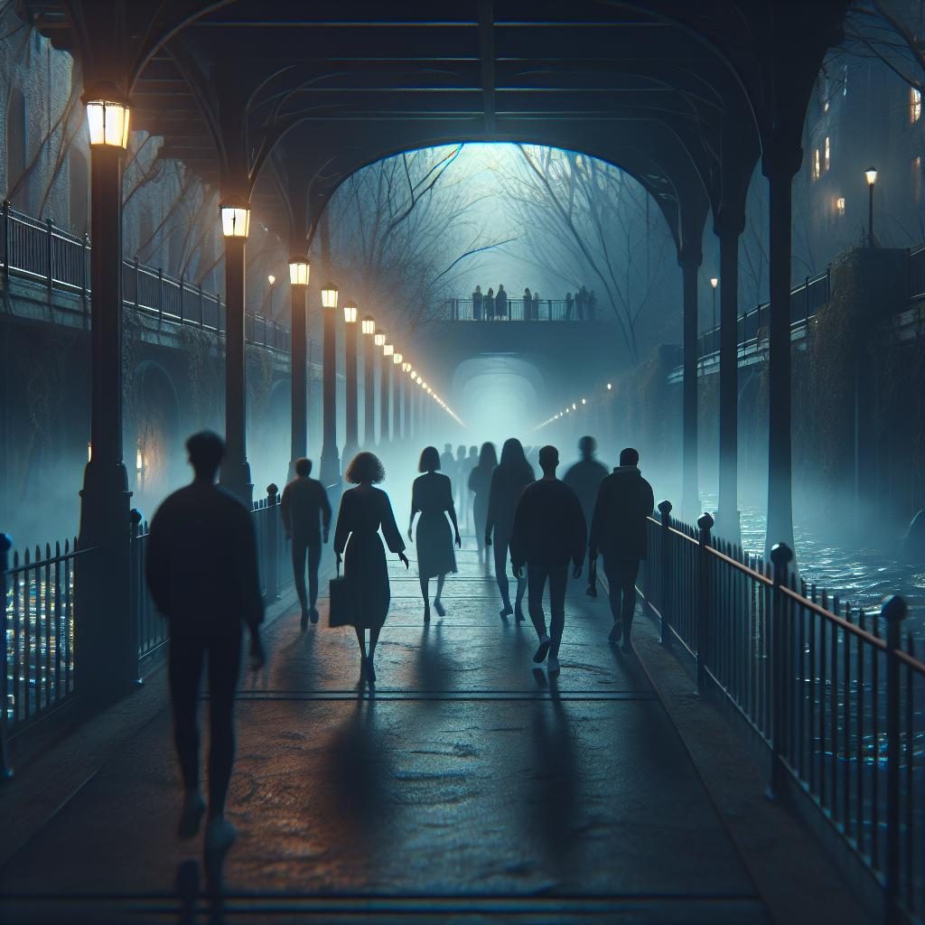 Haunted Riverwalk at Dusk