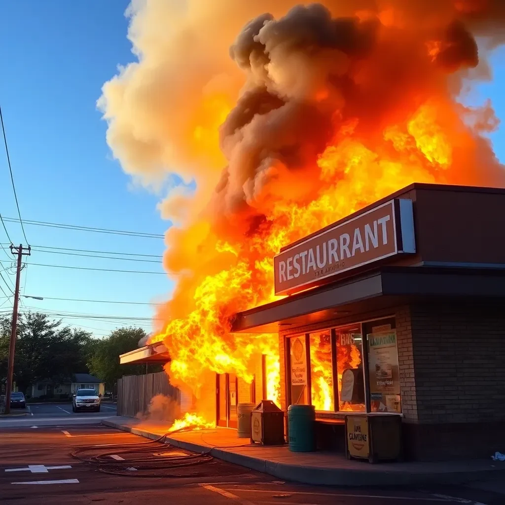 Fire Engulfs San Antonio Restaurant and Laundromat, No Injuries Reported