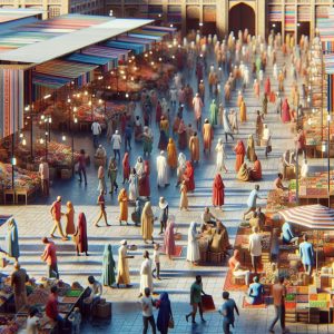 Vibrant Marketplace Scene