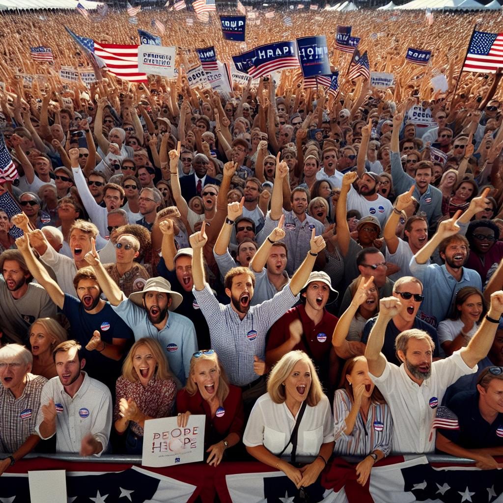 Campaign rally excitement