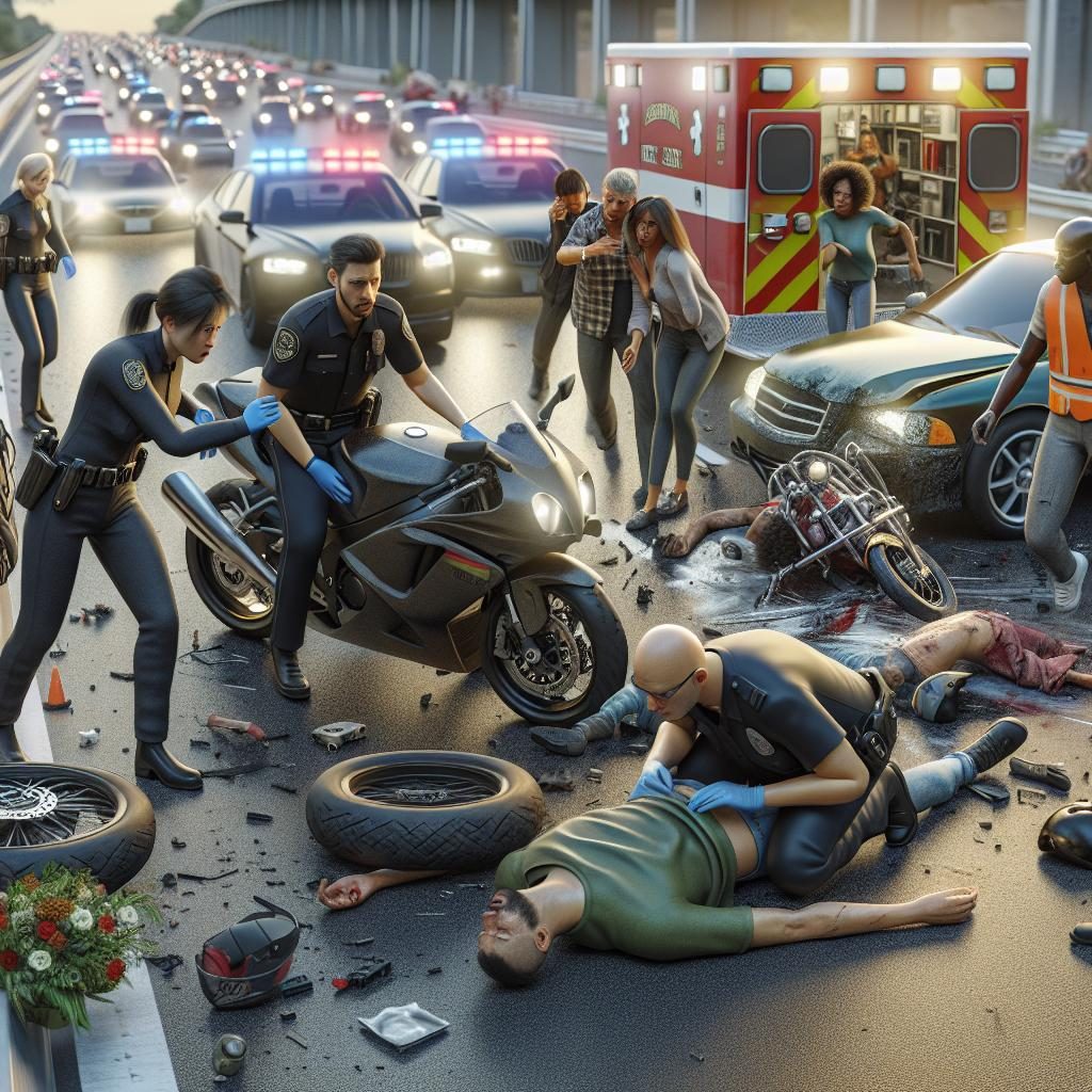 Motorcycle Crash Scene