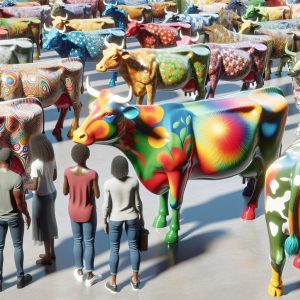 Colorful Cow Sculptures