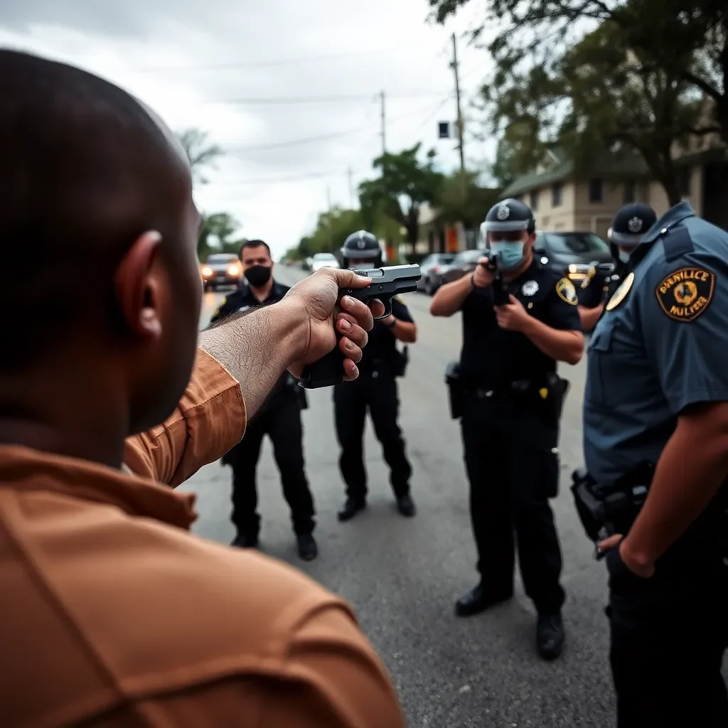 San Antonio Man Faces Arrest After Pointing Gun at Police During Disturbance