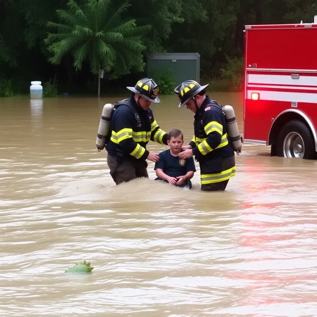 San Antonio Firefighters Heroically Rescue Homeless Individual from Flooded Drainage Ditch