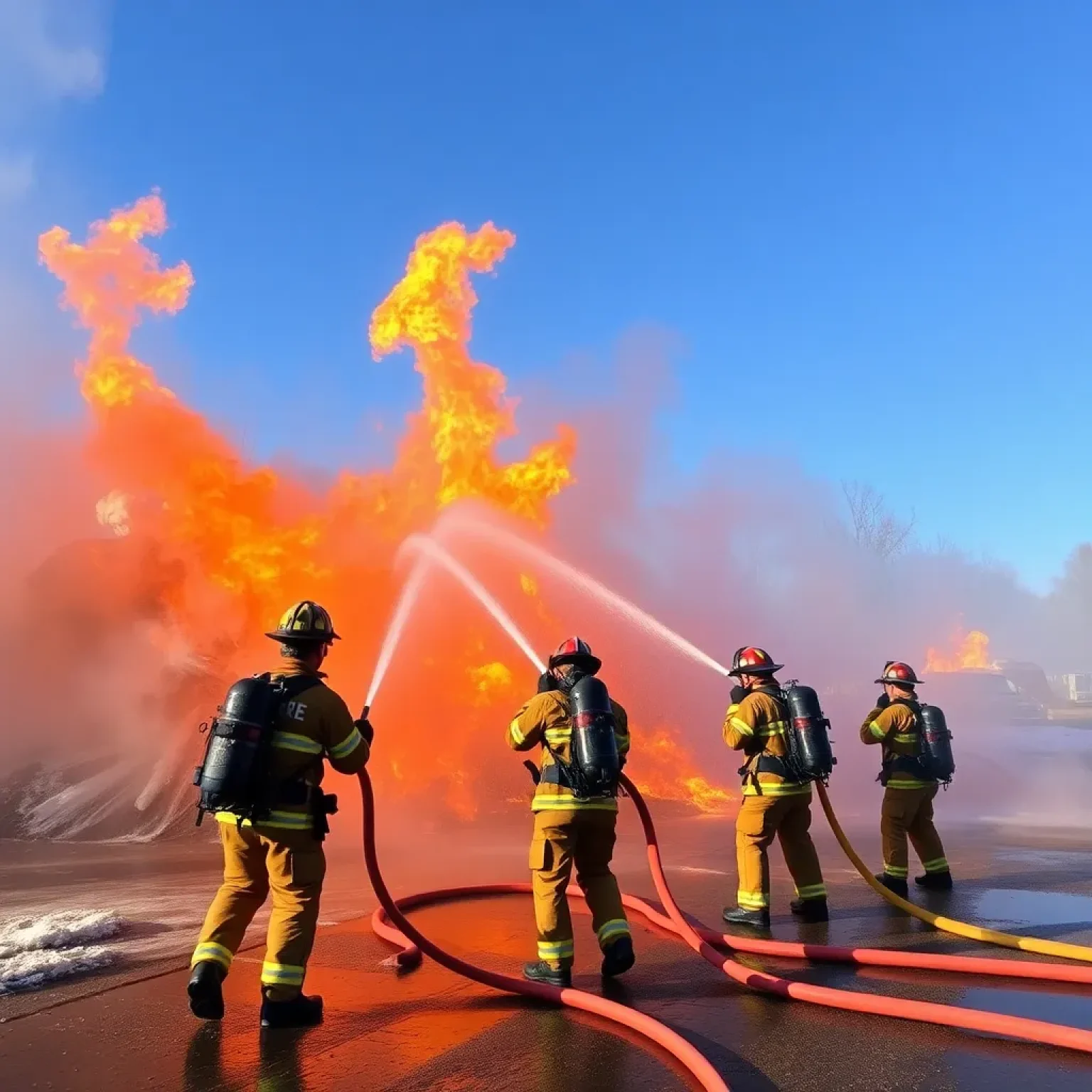 Firefighters Confront Two-Alarm Blaze in San Antonio Neighborhood