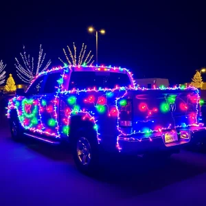 San Antonio Driver Spreads Holiday Cheer with Stunning Truck Light Display