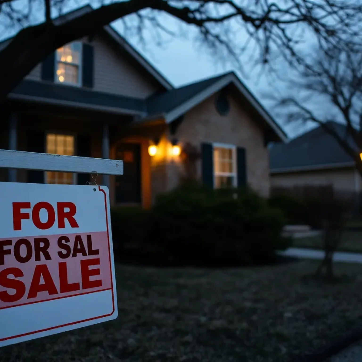 Family home in San Antonio with a for sale sign